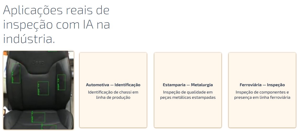 Aplicações reais de inspeção com IA na indústria