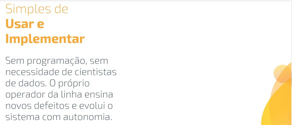 Sem programação: o próprio operador treina o sistema